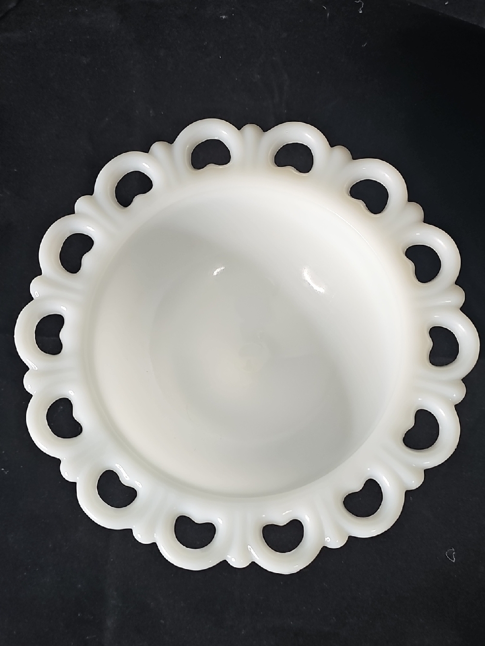 Vintage White Milk Glass Compote Dish - Picture 2 of 5